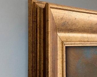 Handmade Antique Gold TV Frame for Samsung Frame – Baroque-Style Decorative Bezel – Luxury Vintage TV Surround for Art Mode Display