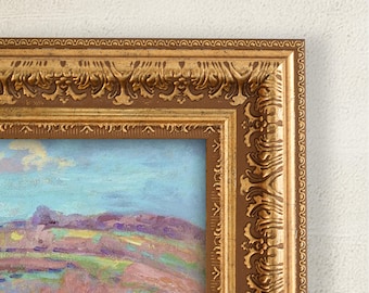Handmade Antique Gold TV Frame for Samsung Frame – Baroque-Style Decorative Bezel – Luxury Vintage TV Surround for Art Mode Display