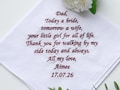 Personalized Wedding Handkerchief, Custom Embroidered Gift for Mother & Father of the Bride, Cherished Keepsake product logo