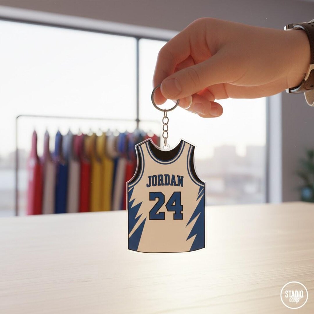Custom Basketball Jersey Keychain, Personalized Sports Jersey Keychain ...