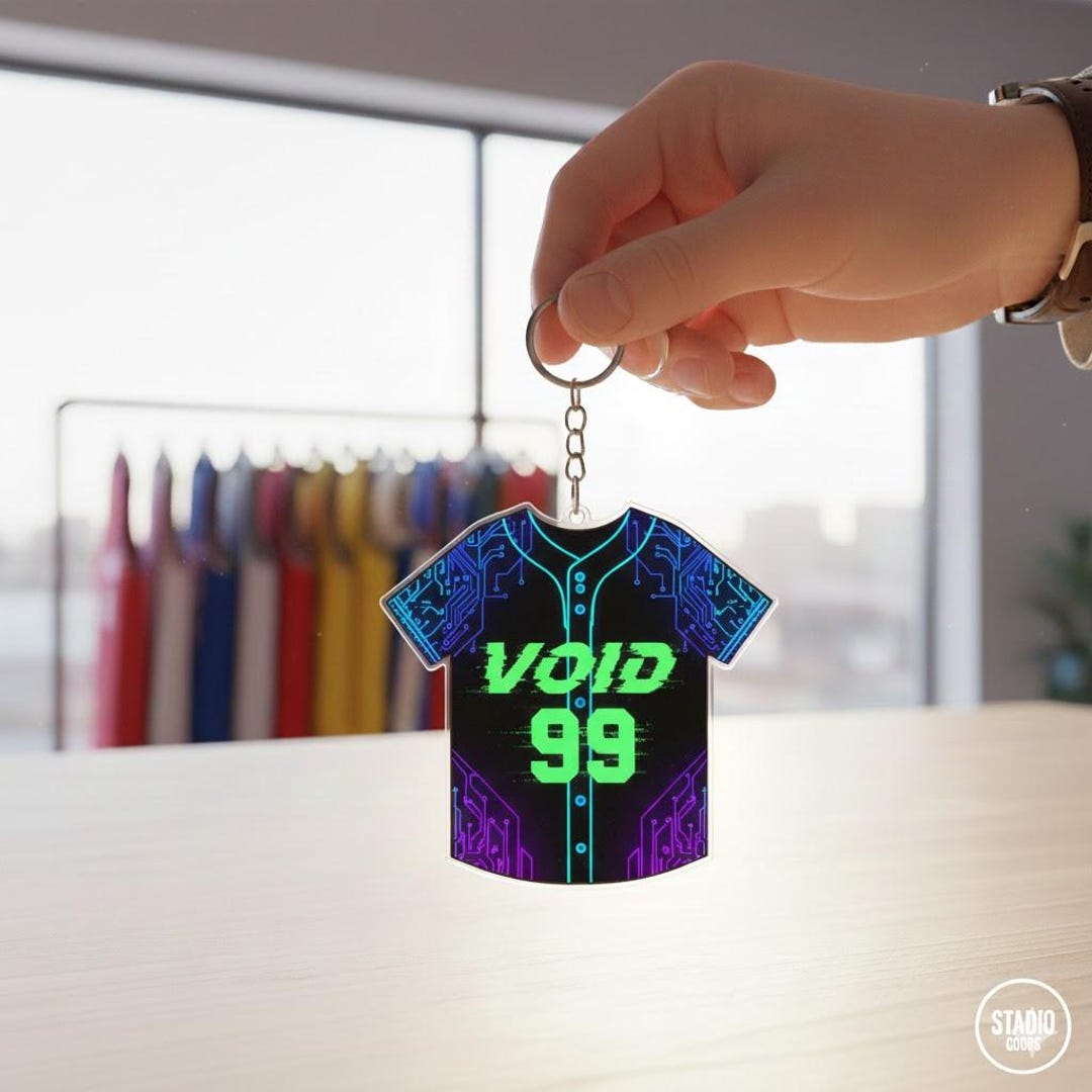 Cyberpunk Jersey Keychain - Personalized Name Number Shirt - Etsy