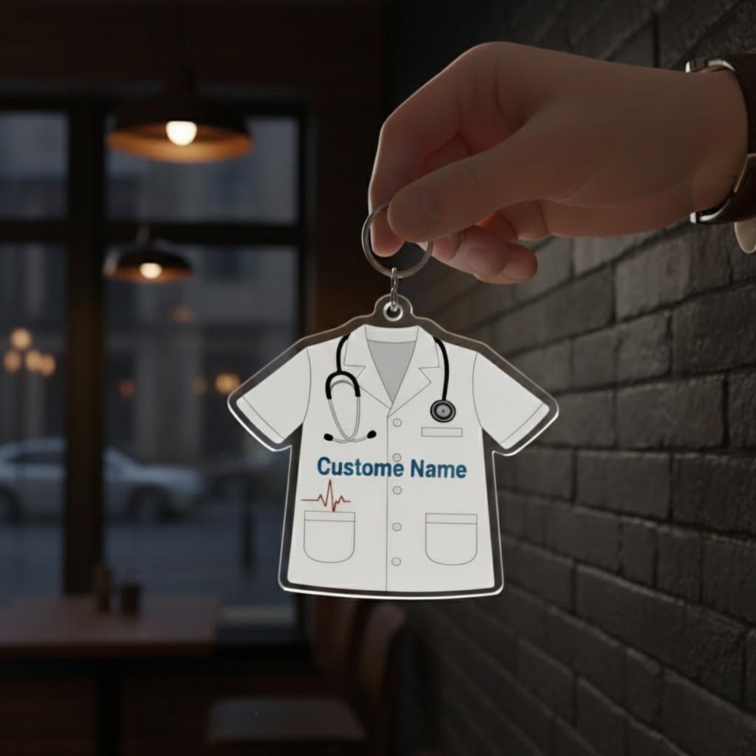 Keychain Doctor Design Personalized Doctor Coat Keychain - Custom Medical Uniform Keychain - Etsy