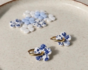 Boucles d’oreilles fleurs interchangeables – Création artisanale – Bijou original léger – Style chic et tendance printemps été - Pimprenelle