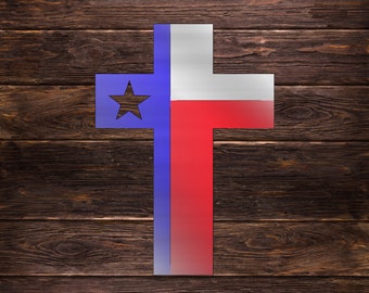 Texas Flag Cross SVG DXF – CNC Plasma Cut Files (Digital Download)