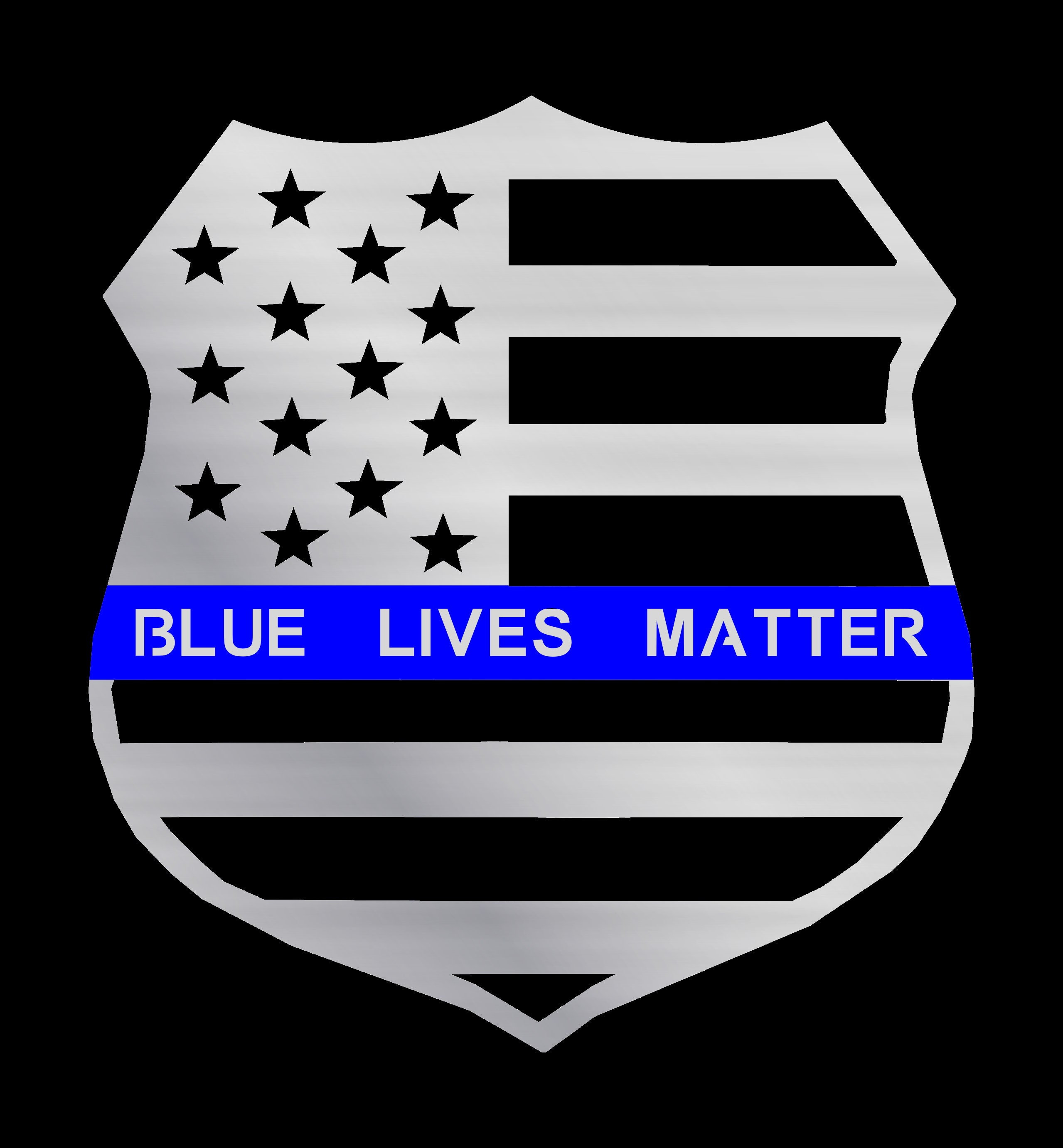 Blue Lives Matter Flag Badge DXF SVG Digital Download Metal Art CNC