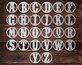Western Font Gate Initial Inserts | CNC Plasma, Laser Cut Files (Digital Download)