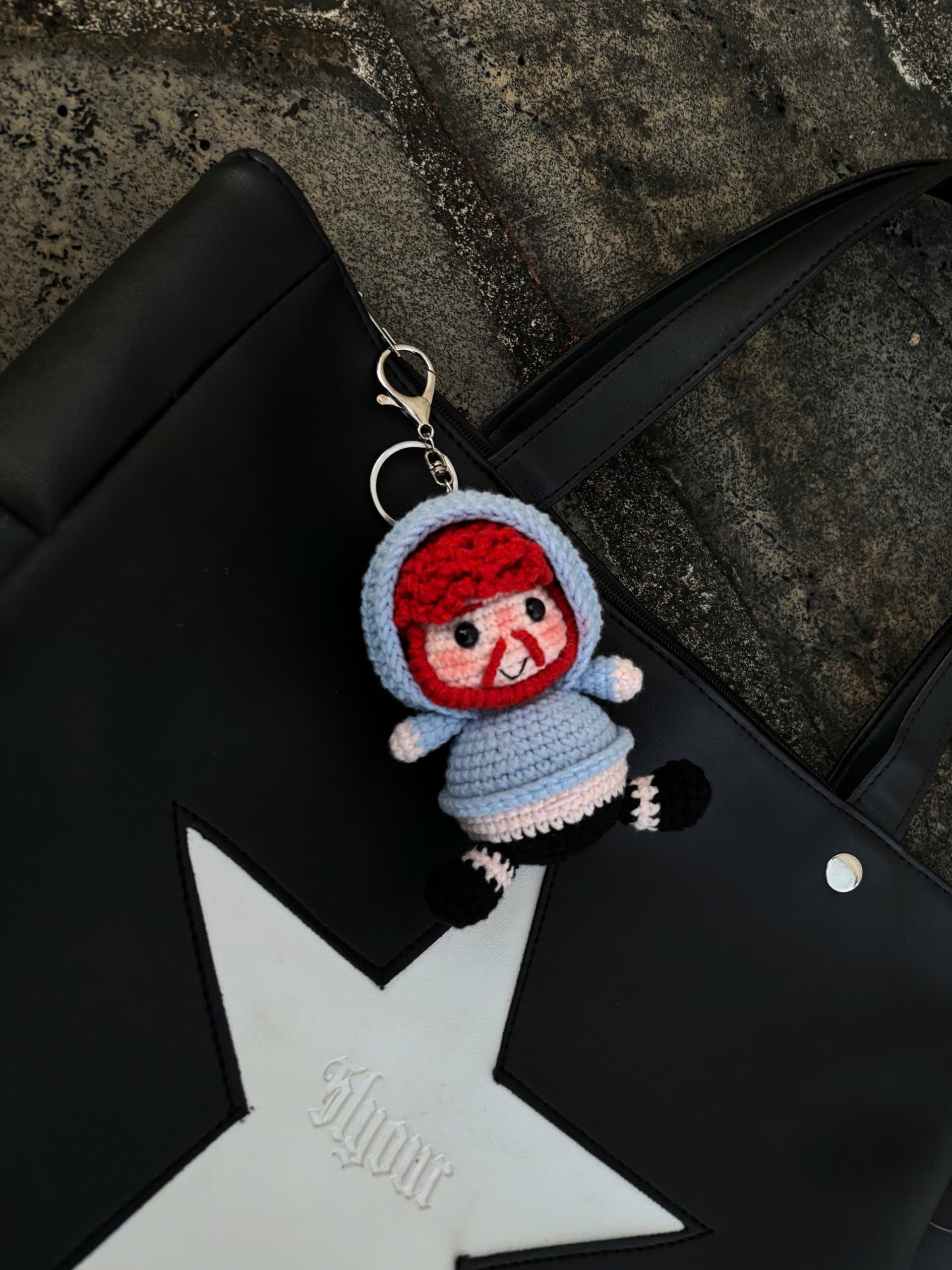 Caseoh Inspired Crochet Keychain – Handmade Streamer Doll, Cute