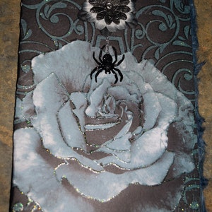 Dark Rose Spider Handmade Love Card image 2