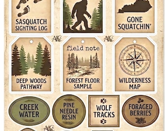 Sasquatch Research Kit | Cricut Ready Digital Ephemera