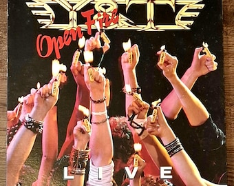 Y&T Open Fire Taiwan LP 1985 A/M SP-5076 VG+ Vinilo con inserto + pegatina