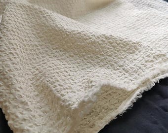 Cream Puff Baumwoll-Bubble-Stoff, Micro-Stretch Geprägtes Designer-Tuch