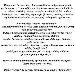 Kevlar 1.9mm Cut & Puncture Proof Fabric, Slash Resistant Textile for DIY Protective Gear Outdoor image 2