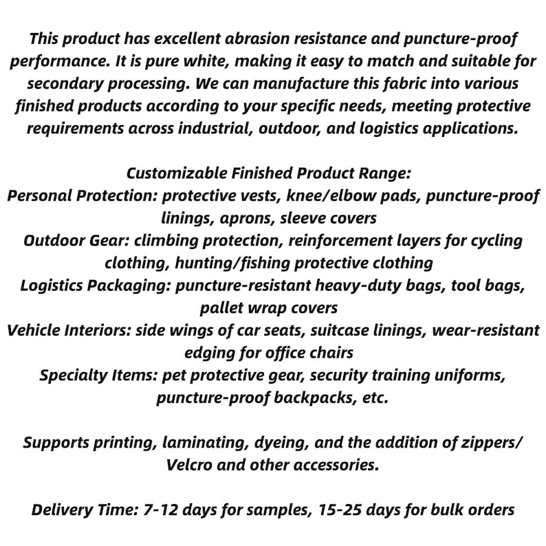 Kevlar 1.9mm Cut & Puncture Proof Fabric, Slash Resistant Textile for DIY Protective Gear Outdoor image 2