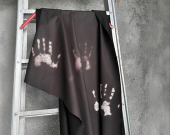 Thermochromic PU Leather Fabric, Black to White Heat-Sensitive Designer Material