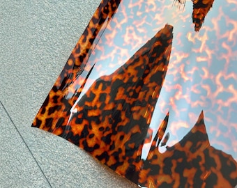 Tortoiseshell Translucent PVC Sheet – Creative Experimental Designer Material for Bags, Accessories & Installations