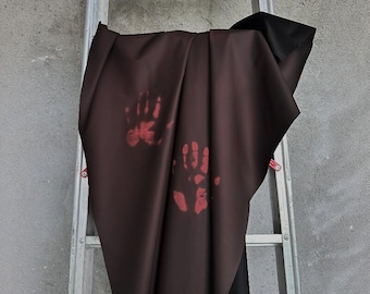 Thermochromic PU Leather Fabric, Black to Red Color-Change, Tech Designer Material