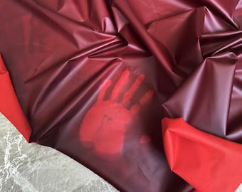 Thermochromic Black to Red Outdoor Fabric, Waterproof Soft Touch Textile, Sewing Material