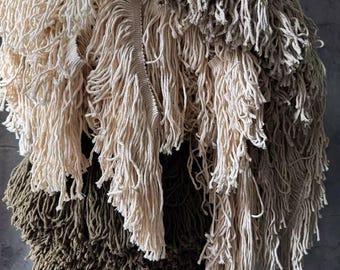 Bohemian Cotton Rope Tassel Fringe Trim | Extra Long Chunky Boho Decor Crafts