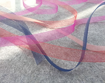 Spectrum Nylon Mesh Ribbon Trim, 1,5 cm Spitze Paspelband, mehrfarbiges handgefertigtes DIY dekoratives Handwerksangebot