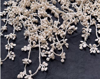 Cotton 3D Flower Fruit Tassel Fringe Trim | Apparel, Home Decor, Quilting Embellishment