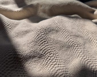Creme Baumwolle Jacquard Stoff, Doppelseitiger Stretch Stoff