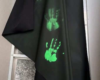 Thermochromic PU Leather – Black to Green, Lightweight Spring/Summer, for Experimental Design & Creative Accessories