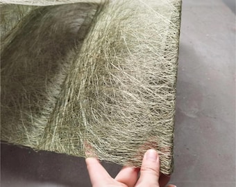 Golden Green Vine Texture Mesh Fabric, Grass Weave Irregular Luminous Textile for Couture Fashion and Art Installation