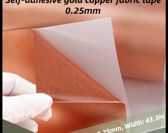 Gold Adhesive Faraday Fabric Self Adhesive EMF Shielding Tape Peel Stick Visible RF