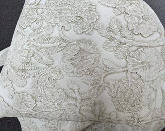 Cream White 3D Embossed PVC Leather Fabric – Stiff Experimental Designer Material