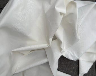 Cream Paper-Touch Cotton Seed Fabric, Moldable Textile for Bags, Jackets, Art Sewing