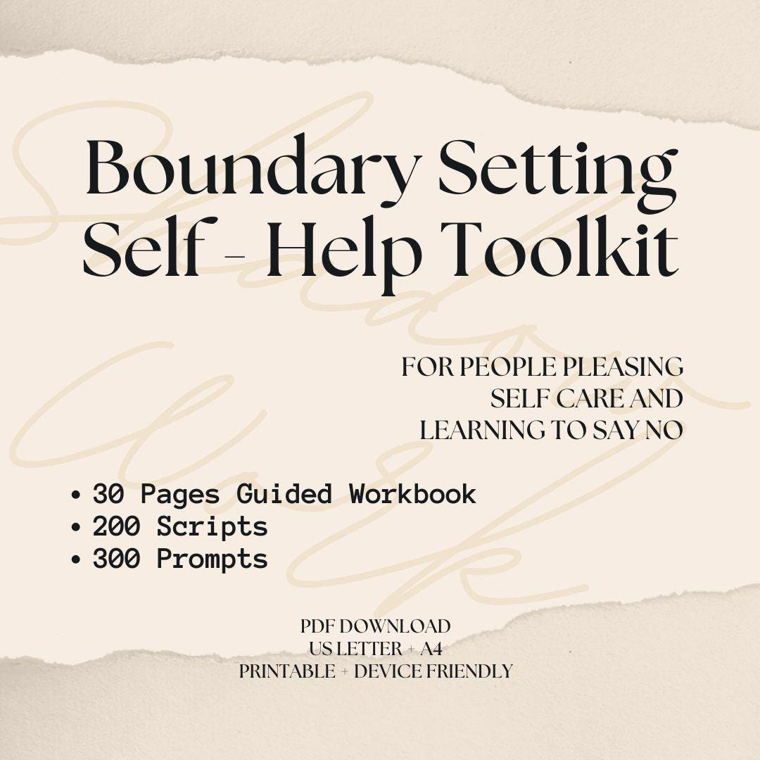 Boundaries Self Help Toolkit, Boundary Scripts & Journal Prompts ...