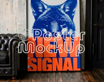 Black Frame Poster Mockup: Modern Wall Art (PSD, Digital Download) 8x12