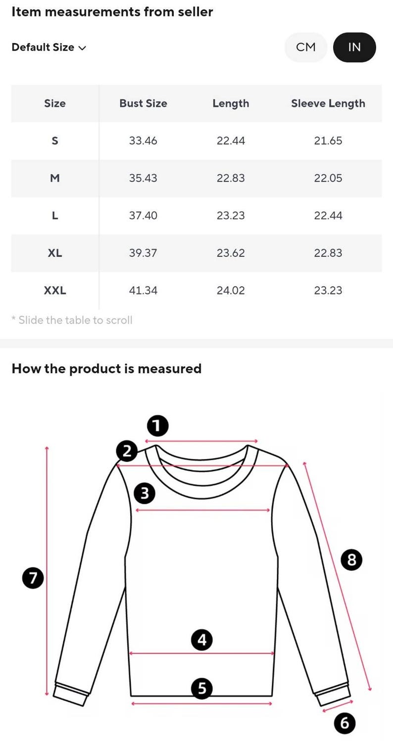 Op de afbeelding: Maattabel in cm voor een shirt met lange mouwen, met borst-, lengte- en mouwmaten voor de maten S t/m XXL. Een diagram toont hoe het product wordt gemeten.