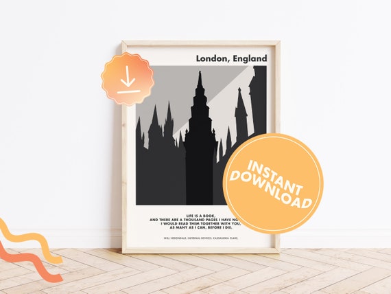 London, England Travel Print Infernal Devices Printable Art.