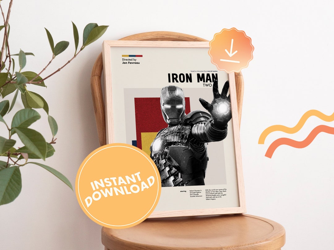 Iron Man 2 Print Midcentury Modern Poster Digital Download Print iron-man-2-print-midcentury-modern-poster-digital-download-print