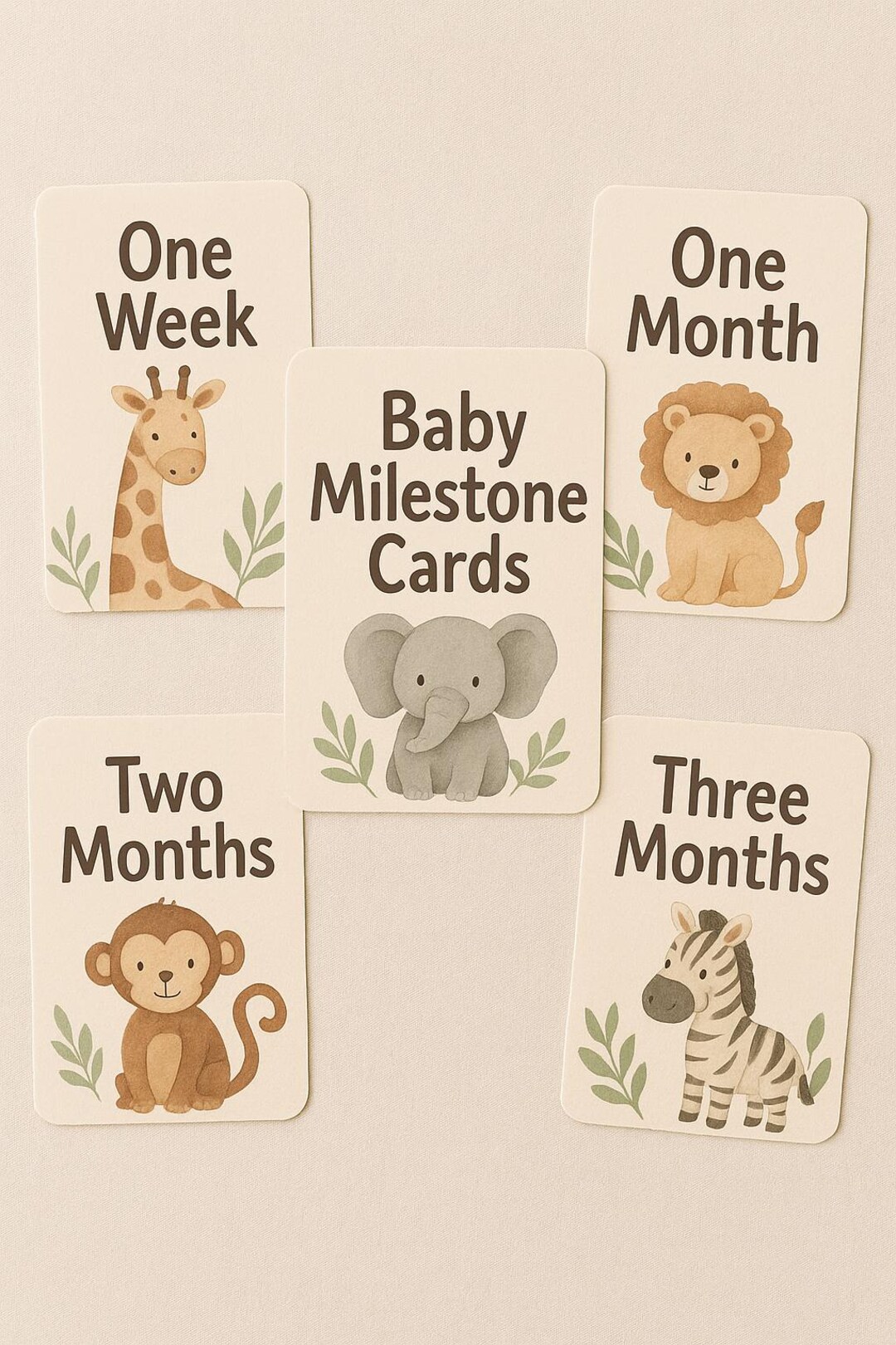 Printable Baby Milestones | Neutral Baby Milestone Cards | Instant ...