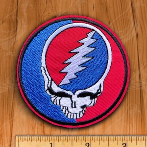 Dead Head - Grateful Dead Iron on Patch (3 in x 3 in)
