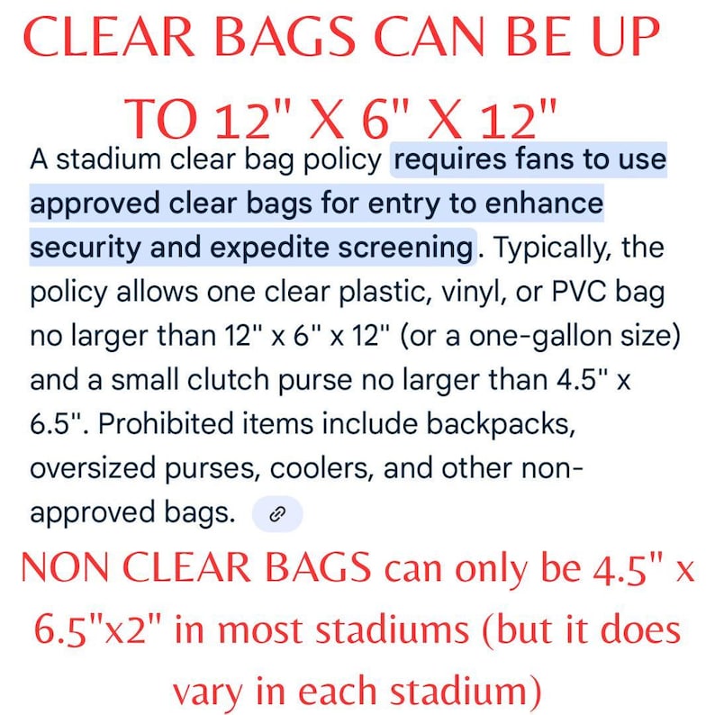 Small Clear Stadium Bag Concert Approved Crossbody Transparent Vinyl Security Pouch Game Day Festival Event Essential Small Clear Handbag image 14