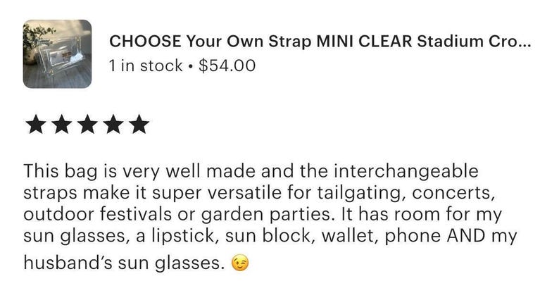 Small Clear Stadium Bag Concert Approved Crossbody Transparent Vinyl Security Pouch Game Day Festival Event Essential Small Clear Handbag image 16