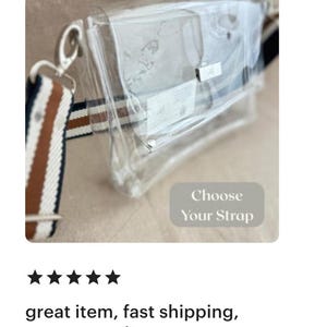 Small Clear Stadium Bag Concert Approved Crossbody Transparent Vinyl Security Pouch Game Day Festival Event Essential Small Clear Handbag image 20