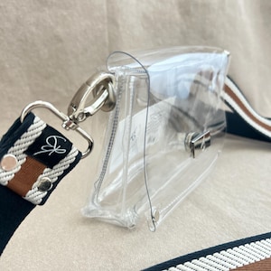 Small Clear Stadium Bag Concert Approved Crossbody Transparent Vinyl Security Pouch Game Day Festival Event Essential Small Clear Handbag image 7