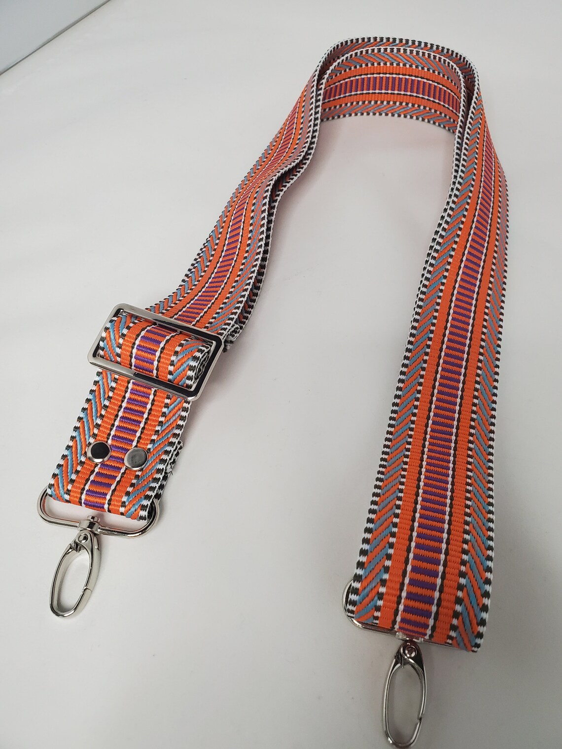 Adjustable Bag Strap Orange/Multi Color 1.5 Cotton Etsy