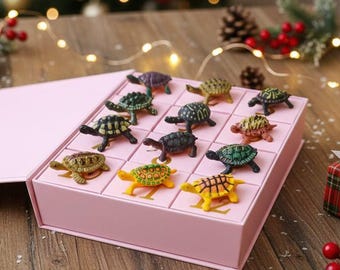 Geschenkdoos kerstadventskalender – 12-daagse verrassingsminifiguurtjes – afteldoos voor kinderen en volwassenen
