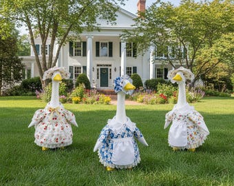 Porch Goose Outfit-jurk, decoratieve ganskleding voor voortuin en veranda