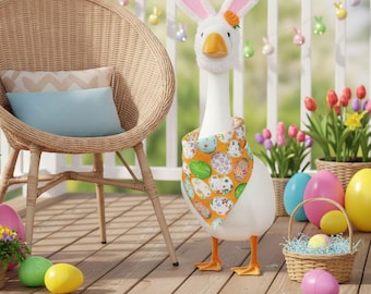 Paasveranda gansoutfit – Bunny Ears Goose-kostuum voor lentetuindecoratie