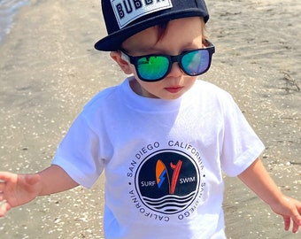 FREE SHIPPING! San Diego Surf Infant/Toddler Beach T-shirt, Surf Shirt for Kids, Summer Toddler Shirt, Graphic Tees for Kids