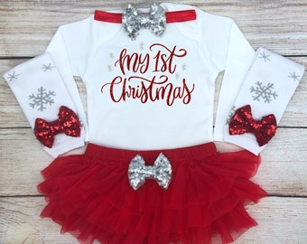 baby's 1st christmas dress