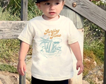 FREE SHIPPING! Surfing Time Infant/Toddler Beach T-shirt, Surf Shirt for Kids, Summer Toddler Shirt, Graphic Tees for Kids