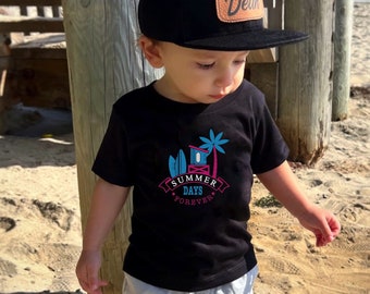 FREE SHIPPING! Summer Days Forever Infant/Toddler Beach T-shirt, Surfing Shirt for Kids, Summer Toddler Shirt, Graphic Tees for Kids