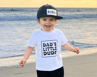 FREE SHIPPING! Dad's Little Dude Infant/Toddler Boy T-shirt, Cute Boy Shirts for Kids, Dad's Little Dude Toddler Shirt